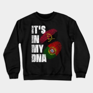 Angolan And Portuguese Mix DNA Flag Heritage Crewneck Sweatshirt